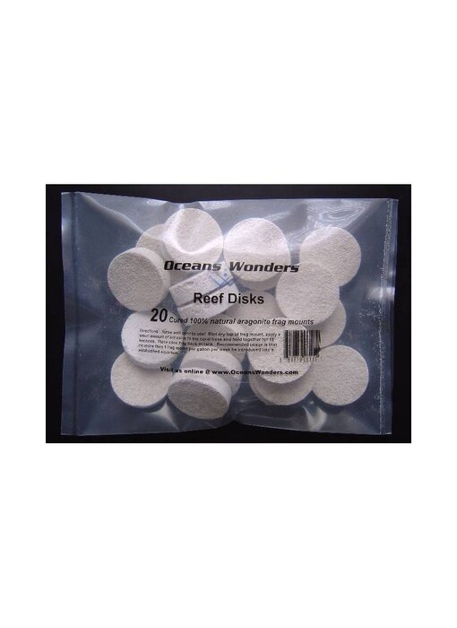 Ocean Wonders Ocean Wonders Ceramic Frag Disks ( 20ct)