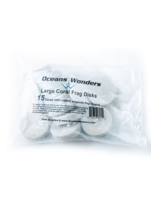 Ocean Wonders Ocean Wonders Ceramic Frag Disks ( Large 15ct)