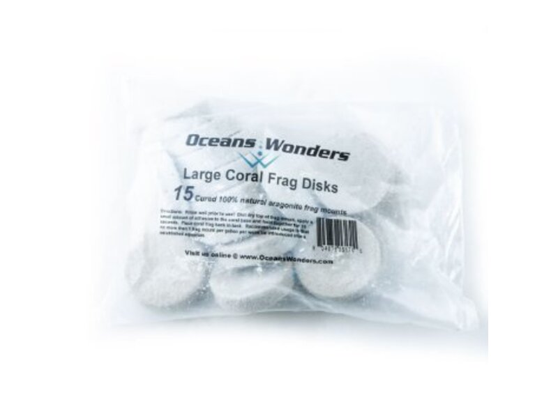 Ocean Wonders Ocean Wonders Ceramic Frag Disks ( Large 15ct)