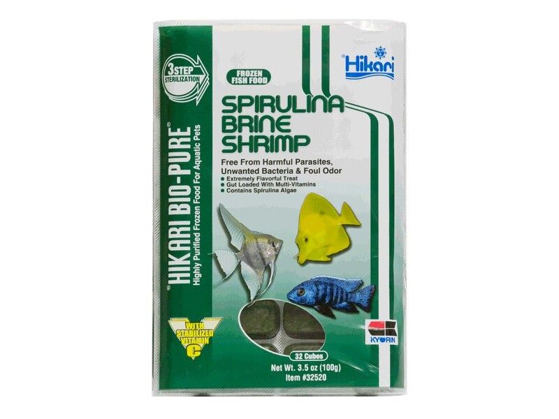 HIKARI SALES USA Hikari Brine Shrimp W/Spirulina 3.5oz Cube