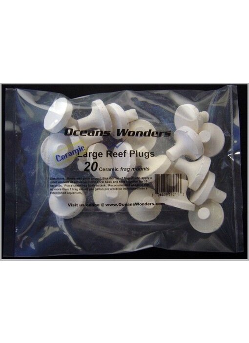 Ocean Wonders Ocean Wonders Large Ceramic Frag Plugs (100ct)
