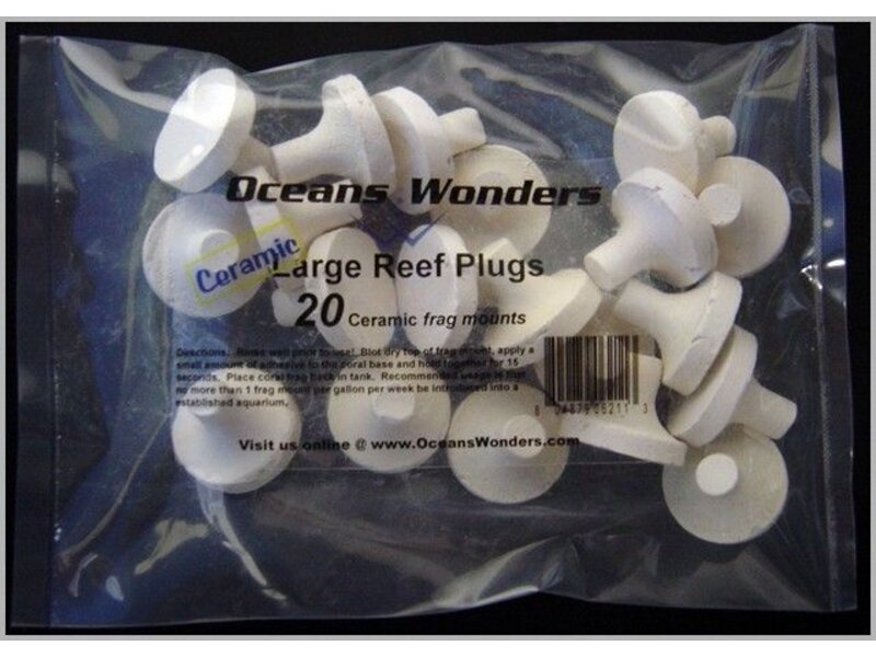 Ocean Wonders Ocean Wonders Large Ceramic Frag Plugs (100ct)