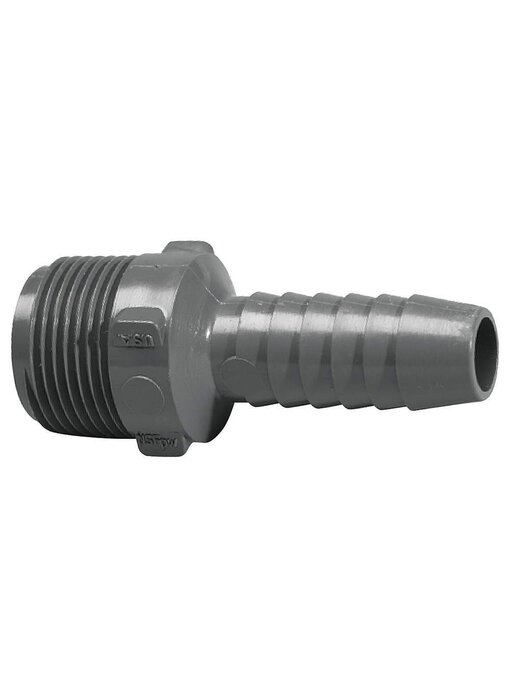 1/2" Hose Barb - 3/4" Thread