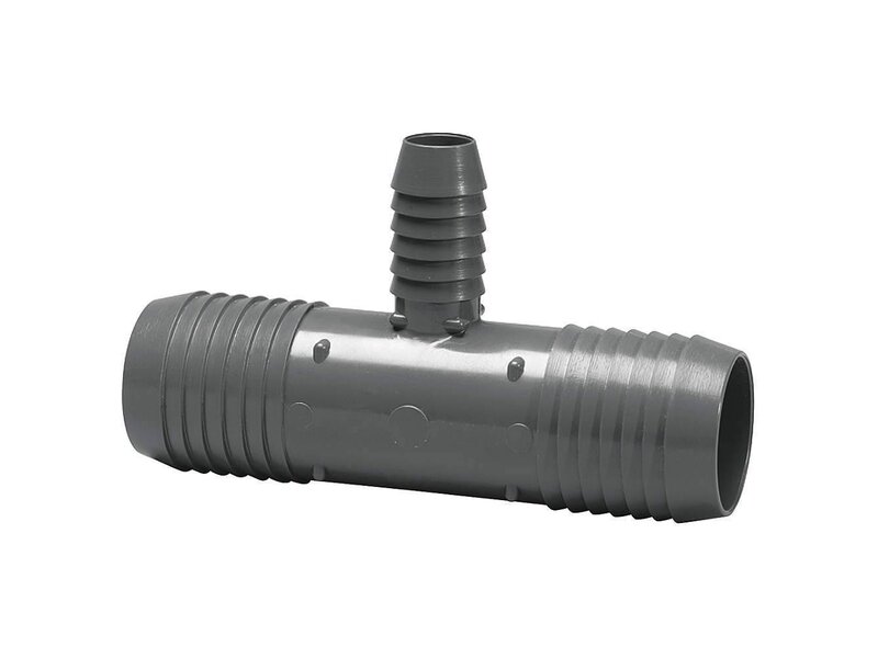 3/4" to 1/2" Tee Hose Barb