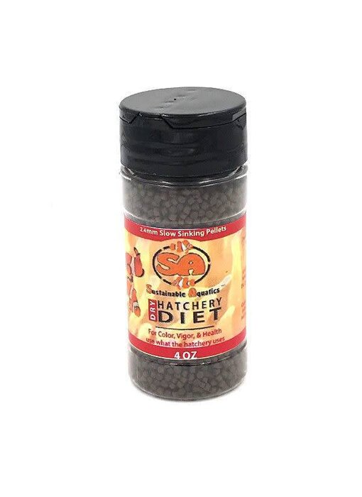 Sustainable Aquatics Sustainable Aquatics Dry Hatchery Diet 2.4mm 4oz