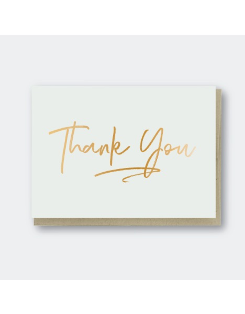 Thank You Gold Foil Greeting Card Budd Finn