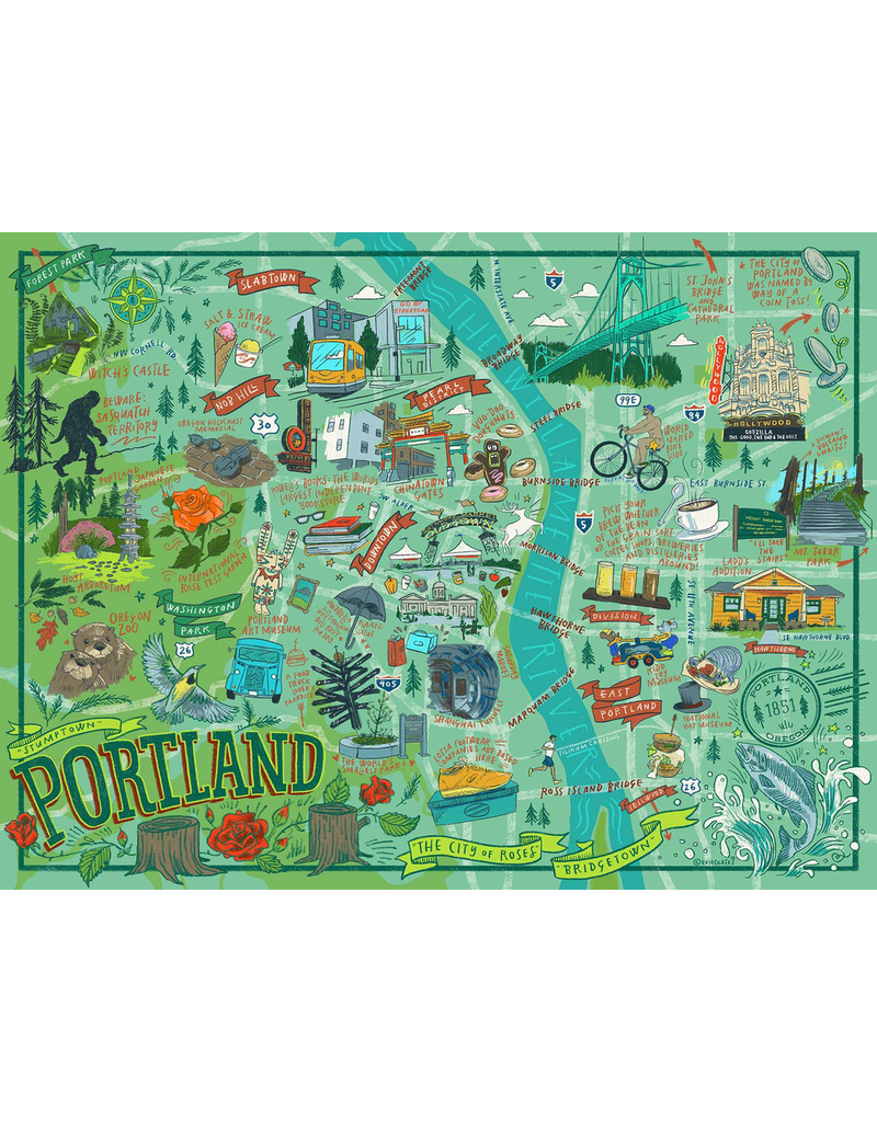 Portland Illustrated Puzzle Budd + Finn