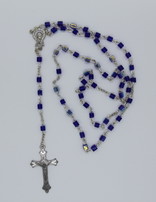 Rosary Blue Square Bead 6mm