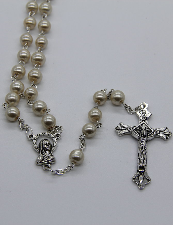 Rosary Pearl Bead Floral