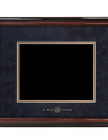 Executive Grad Frame with Blue Suede Mat