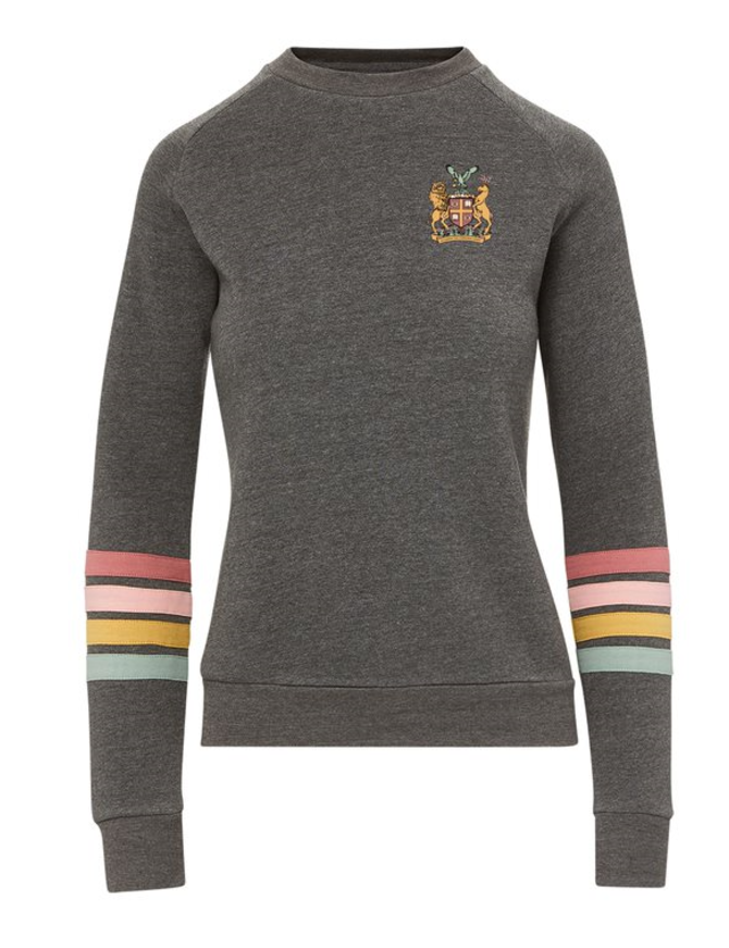 Ladies Crest and Coloured Stripes Long Sleeve