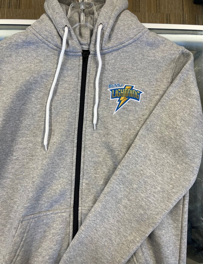 Lightning Athletics Premium Grey Zip Hoodie