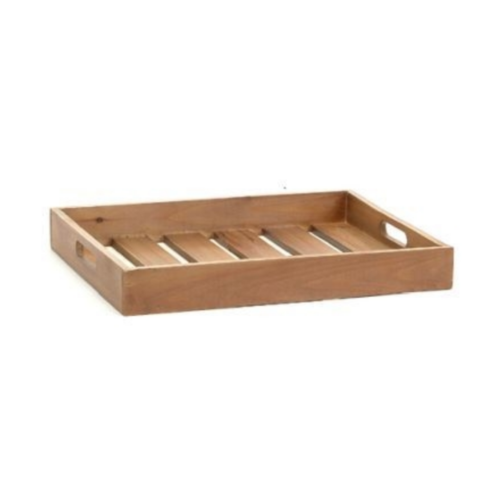 large wooden tray