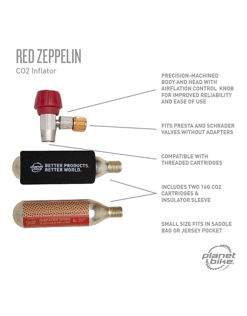 Planet Bike Red Zeppelin CO2 Inflator
