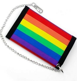 Pride Rainbow TriFold Wallet with chain