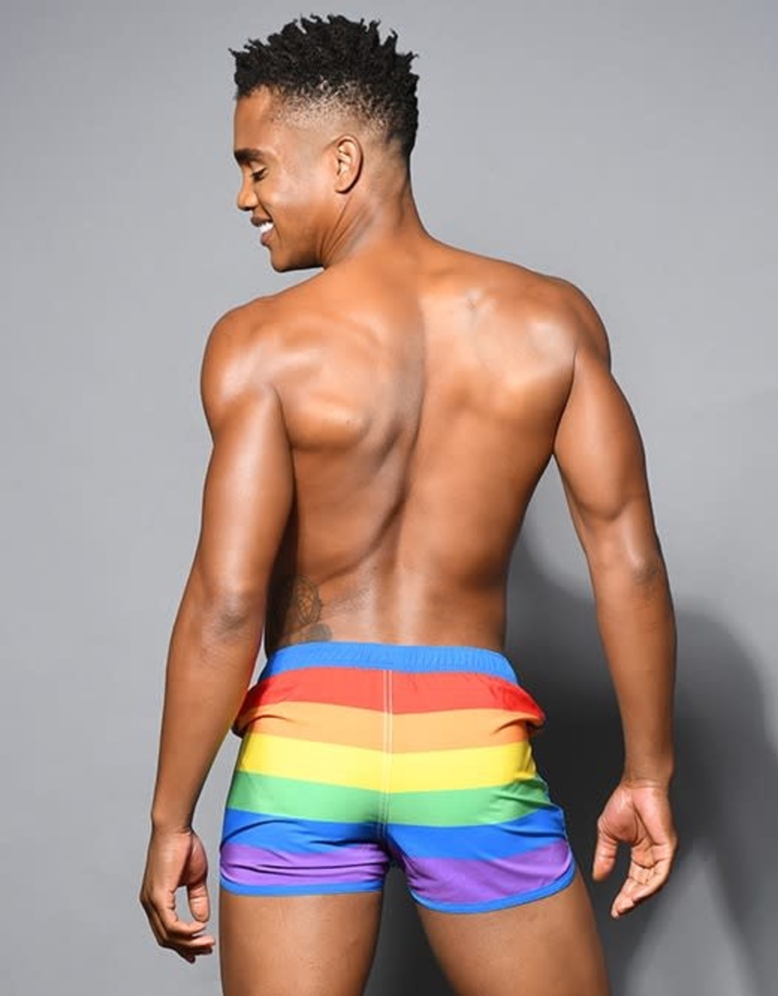 Andrew Christian Pride Stripe Swim Shorts (in store purchase only)