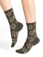 Bleu Forêt Chaussettes BF veloutées hortensia 6365