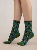 Bleu Forêt Chaussettes BF veloutées Ginkgo 6497