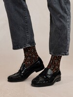 Bleu Forêt Chaussettes BF laine Léopard 6448