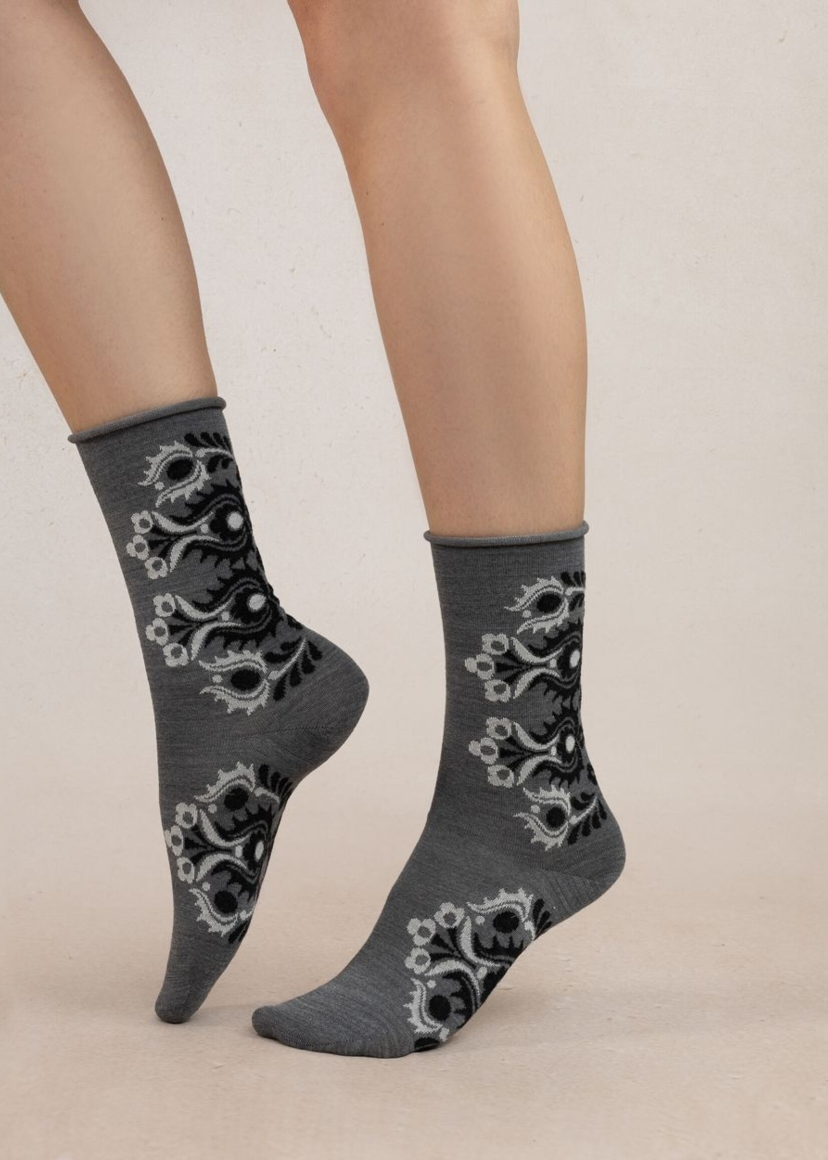 Bleu Forêt Chaussettes BF laine Folke 6486