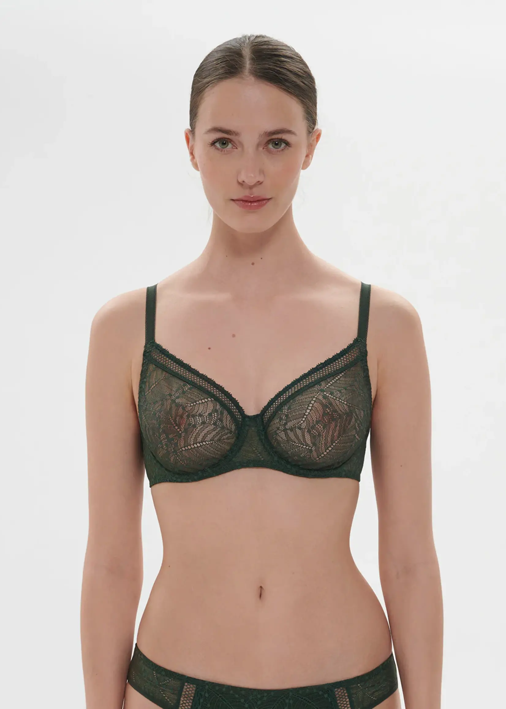 Simone Pérèle Soutien-gorge moulé plongeant Simone Pérèle Comète 12S324 vert