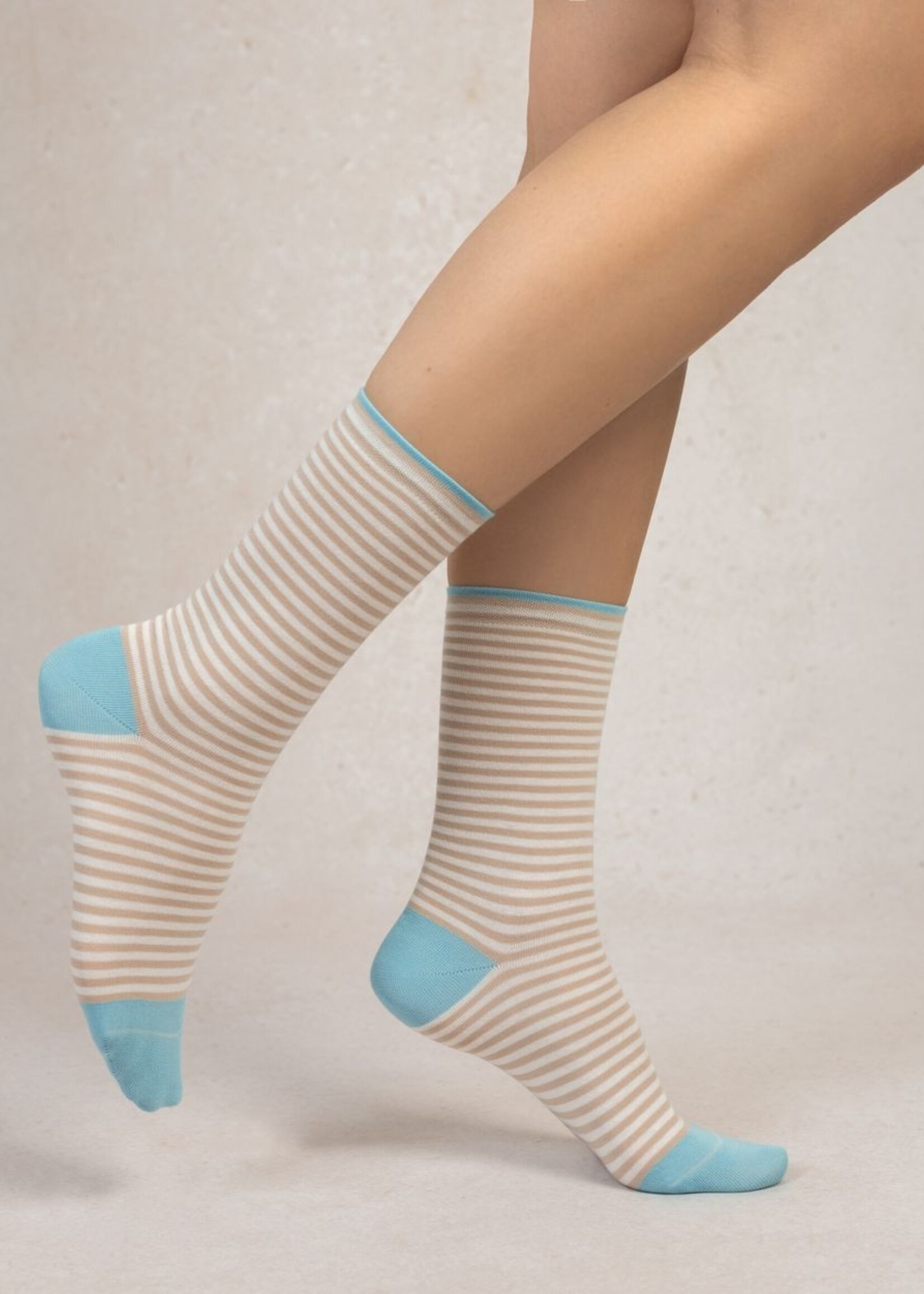 Bleu Forêt Chaussettes BF rayures 6537