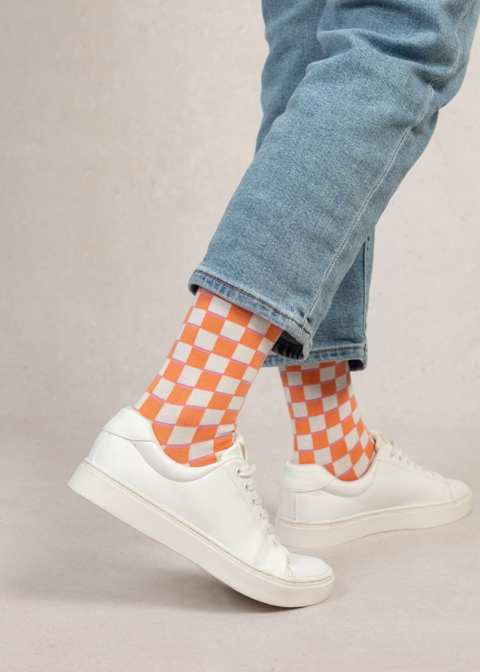 Bleu Forêt Chaussettes BF damier 6538
