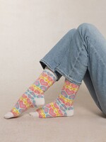 Bleu Forêt Chaussette BF cachemire Coeurs 6566