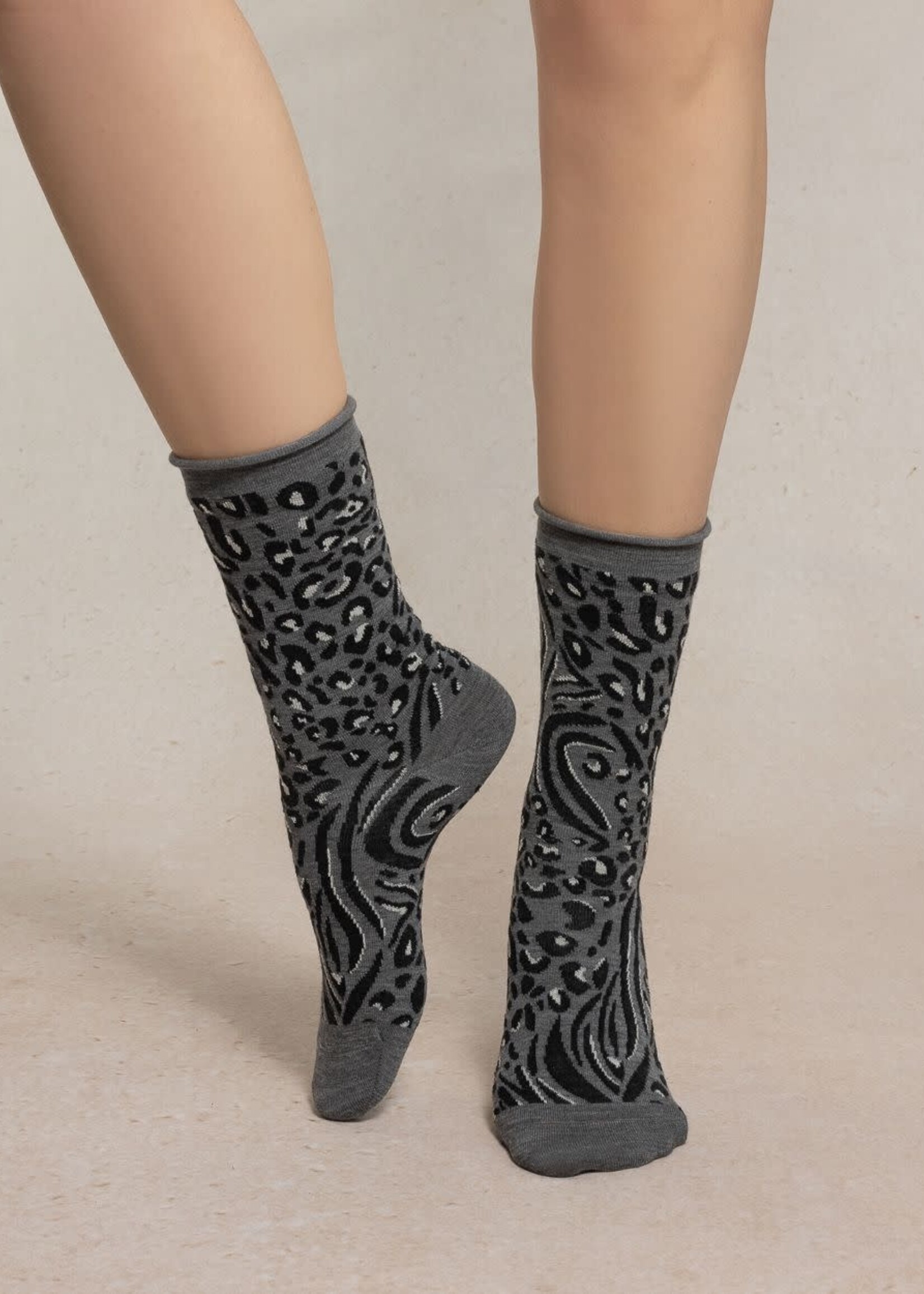Bleu Forêt Chaussettes BF laine fine peau de bête 6562