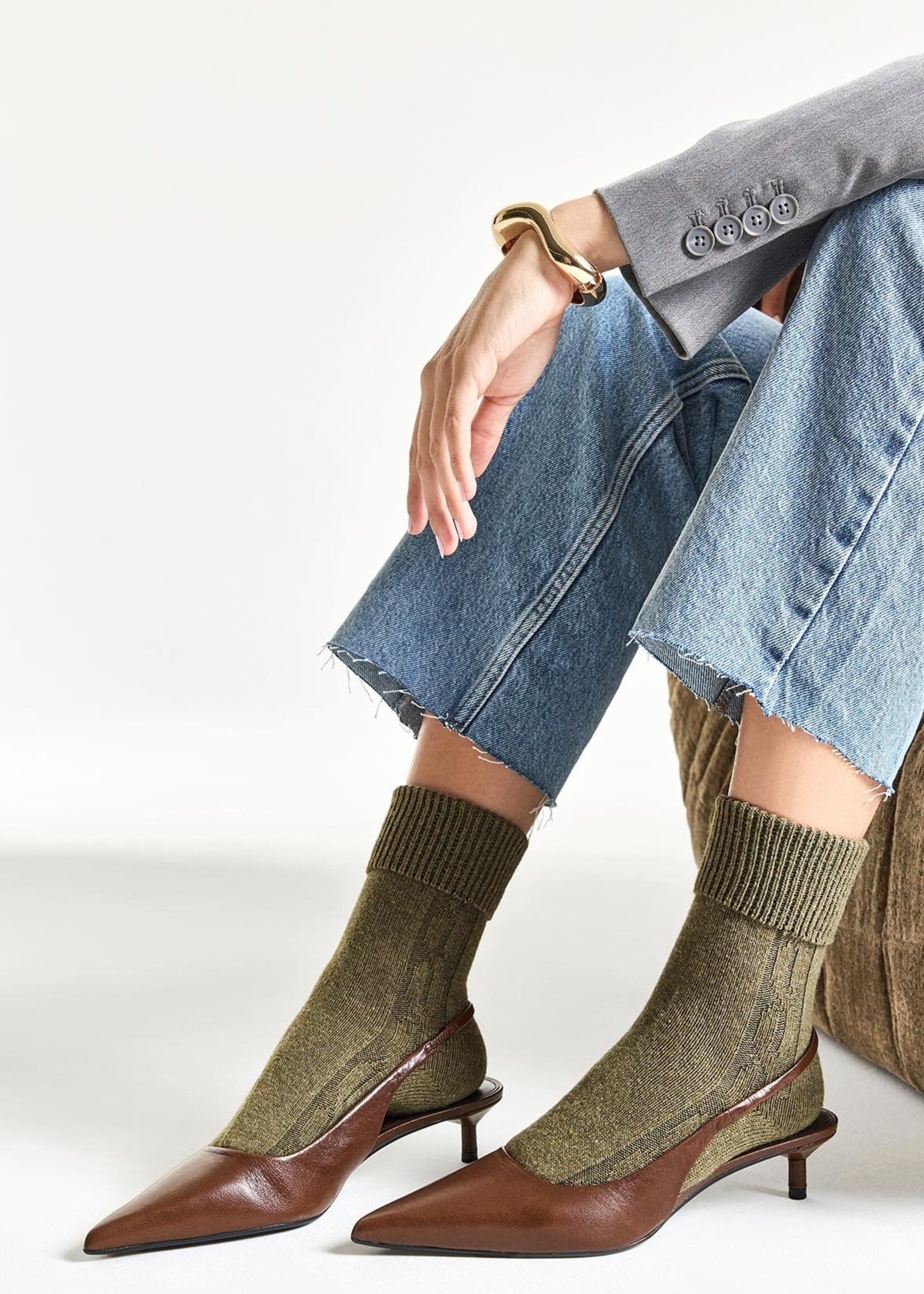 Le Bourget Chaussettes Le Bourget torsadées cachemire 10V8