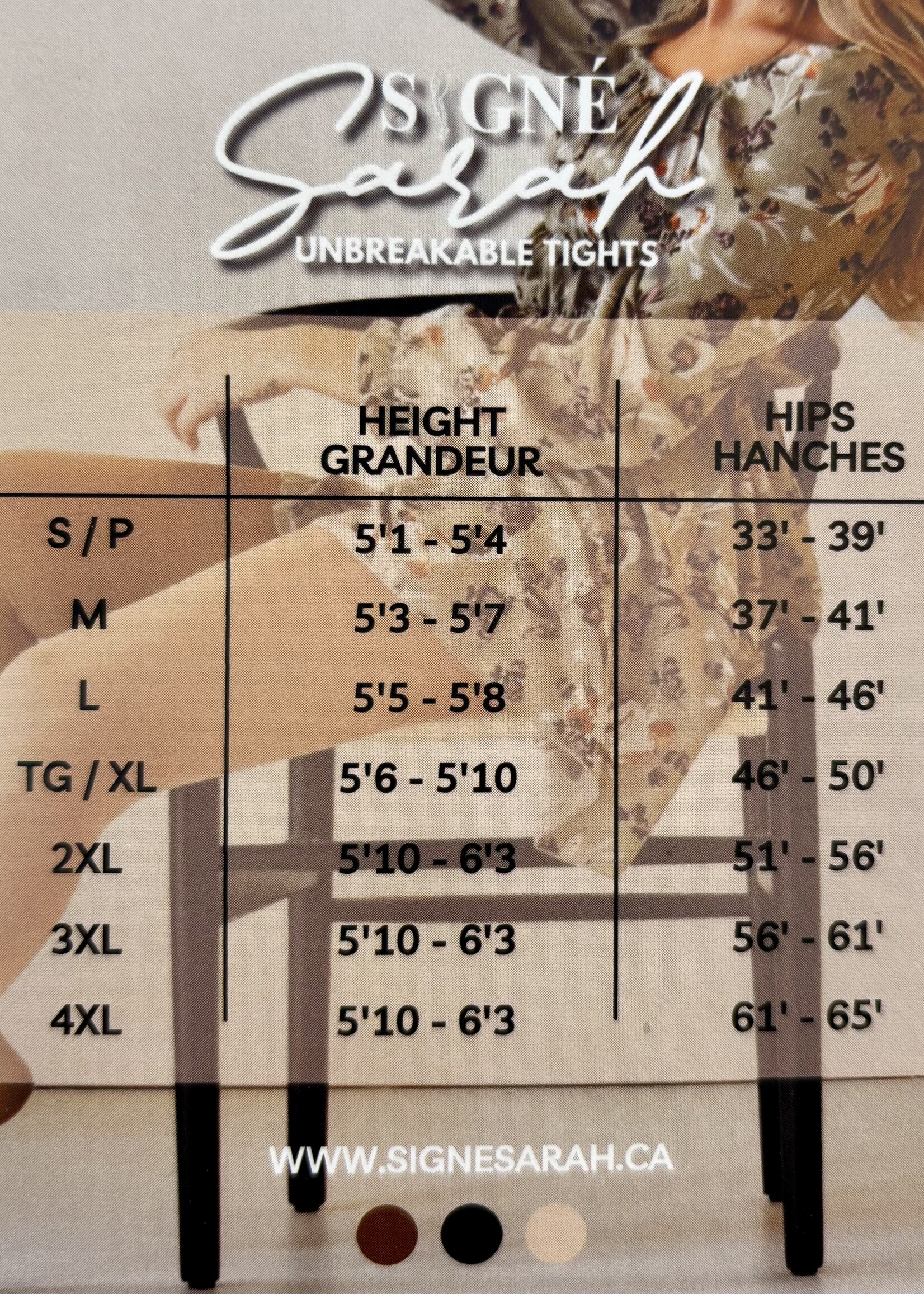 Signé Sarah Collant Deluxe indéchirables Signé Sarah