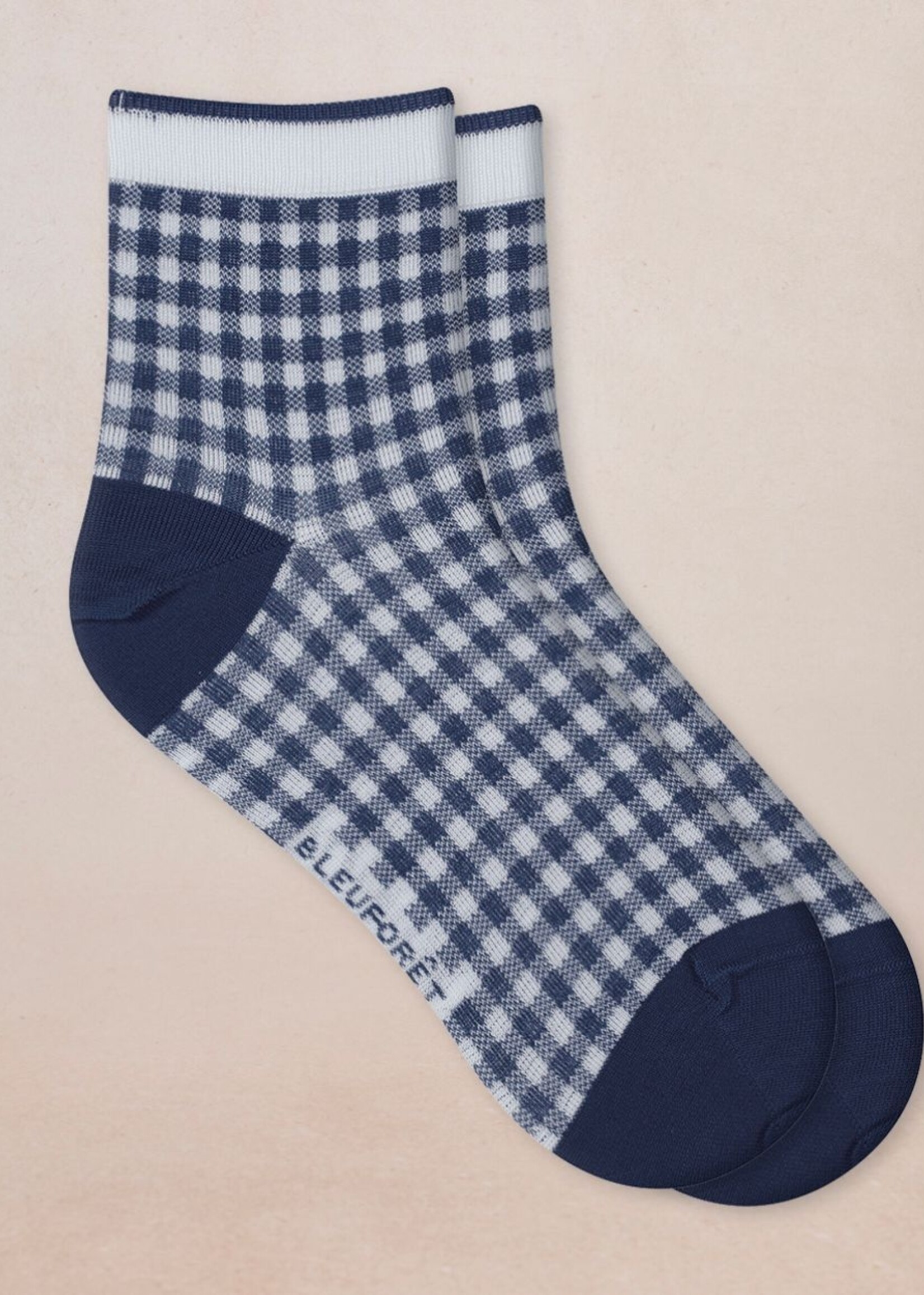 Bleu Forêt Socquettes BF fil d'écosse Vichy 6601