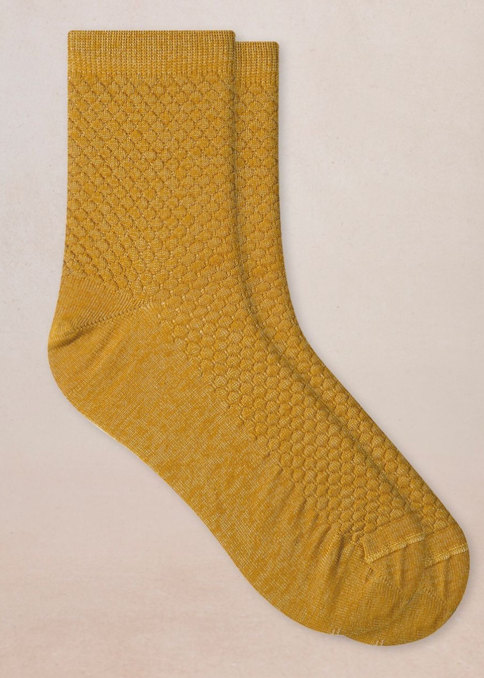 Bleu Forêt Socquettes BF satinées alvéoles 6608