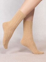 Bleu Forêt Chaussettes BF laine alpaga à côtes 6570