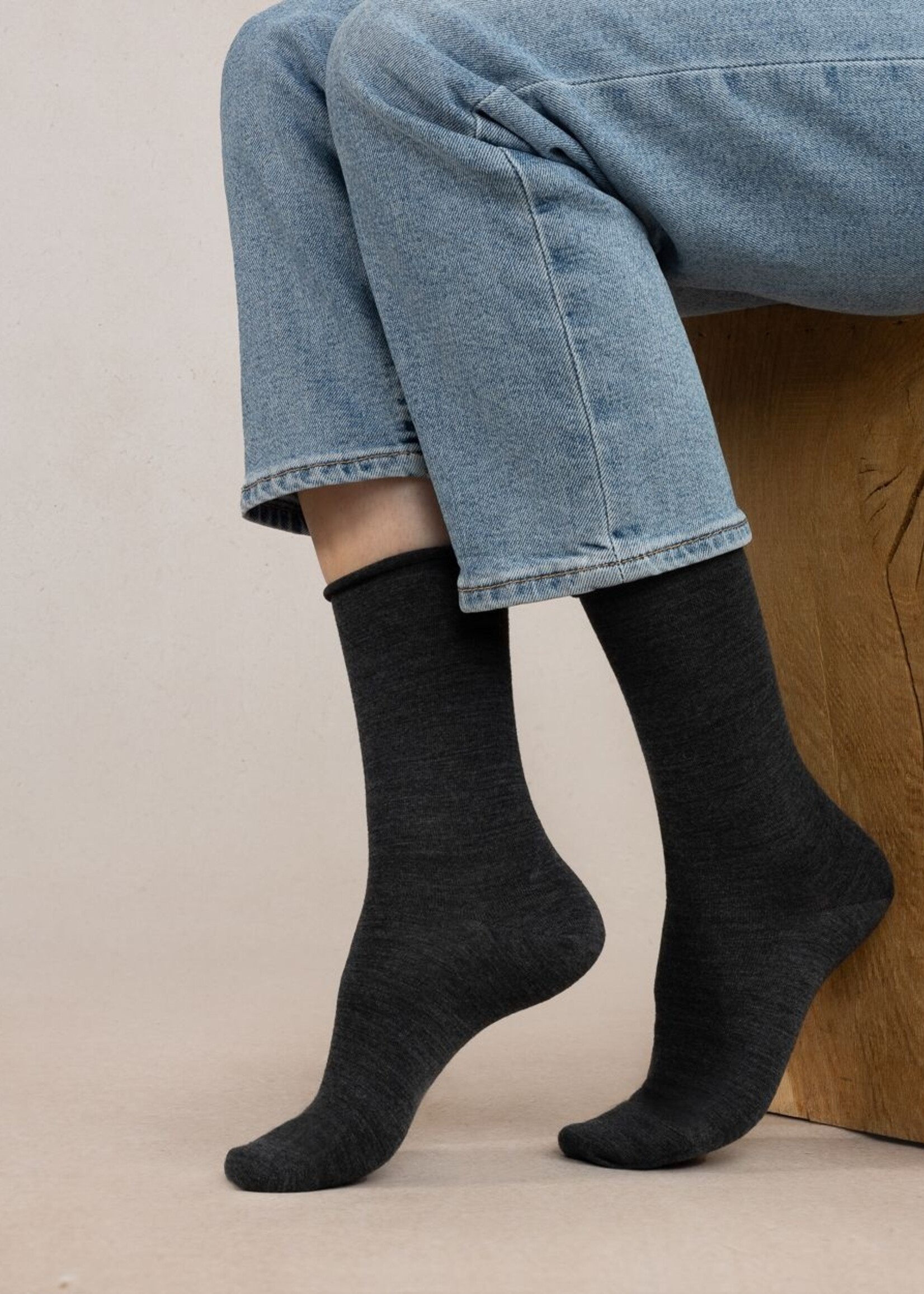 Bleu Forêt Chaussettes BF laine fine 6700