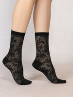 Bleu Forêt Chaussettes BF soie baroque 6621