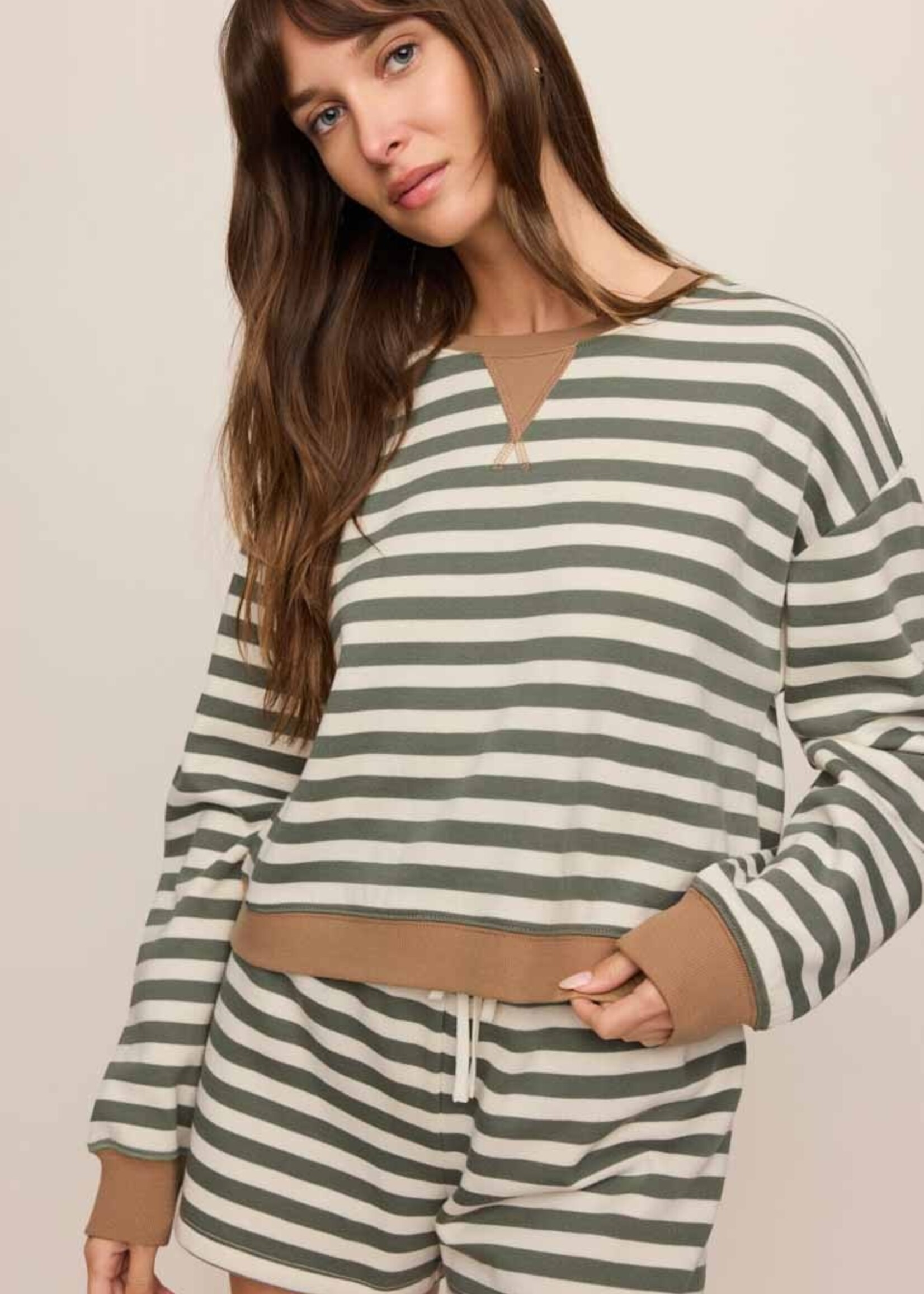 Z supply Pyjama - short Z Lounge Low key stripe ZLT263523 ZLS263524