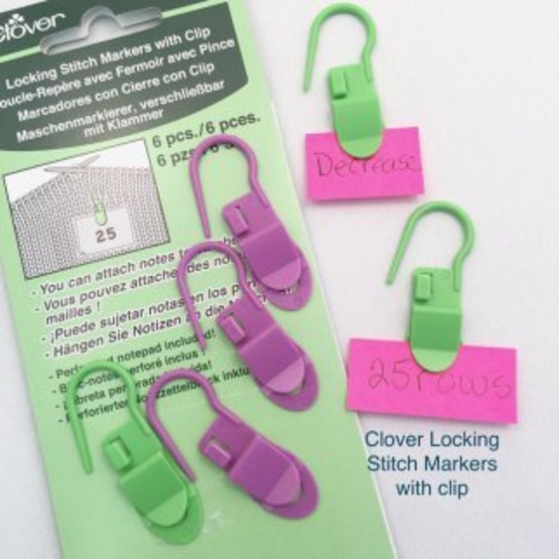 Clover Clover Locking Stitch Markers with Clip (3165)