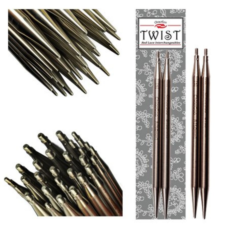 ChiaoGoo TWIST SS Red Lace Tips - 5" (Small)