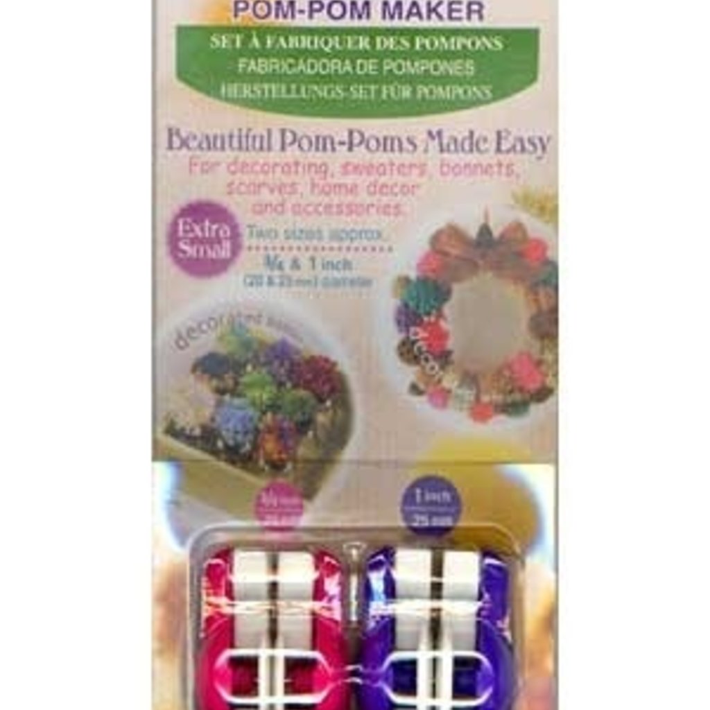 NEW Clover Super Pom Pom Maker Set of 4 35mm, 45mm, 65mm and 85mm -   Canada