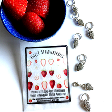 Firefly Notes Sweet Strawberries Stitch Markers