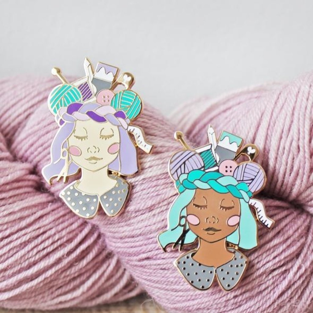 Craft Queen Enamel Pin - Art of Yarn