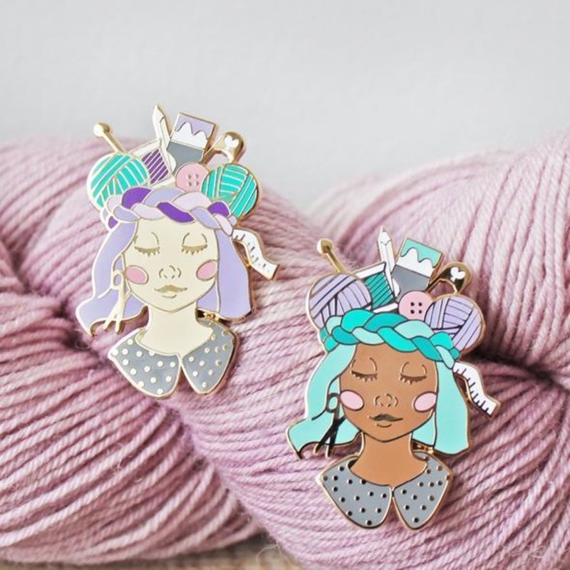 Twill & Print Craft Queen Enamel Pin