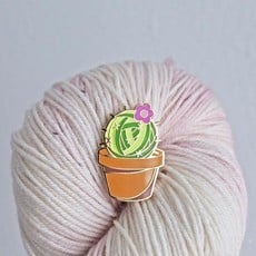 Twill & Print Prickly Yarn Enamel Pin