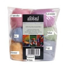 Ashford Corriedale Sliver Packs - 100g (7 colours/pk)