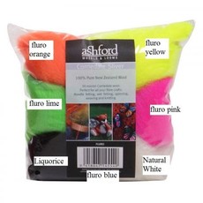 Ashford Corriedale Sliver Packs - 100g (7 colours/pk)