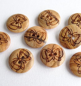 Seco Knopf Butterfly Wood Button 15mm