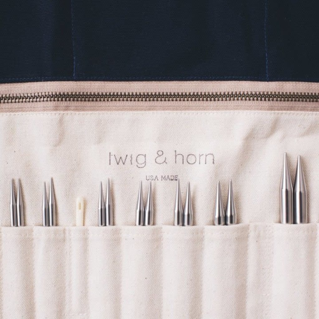 Twig & Horn Canvas Interchangeable Needle Case Olive