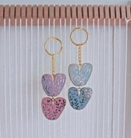 Chunky Knit Keychain (Purple/Pink)