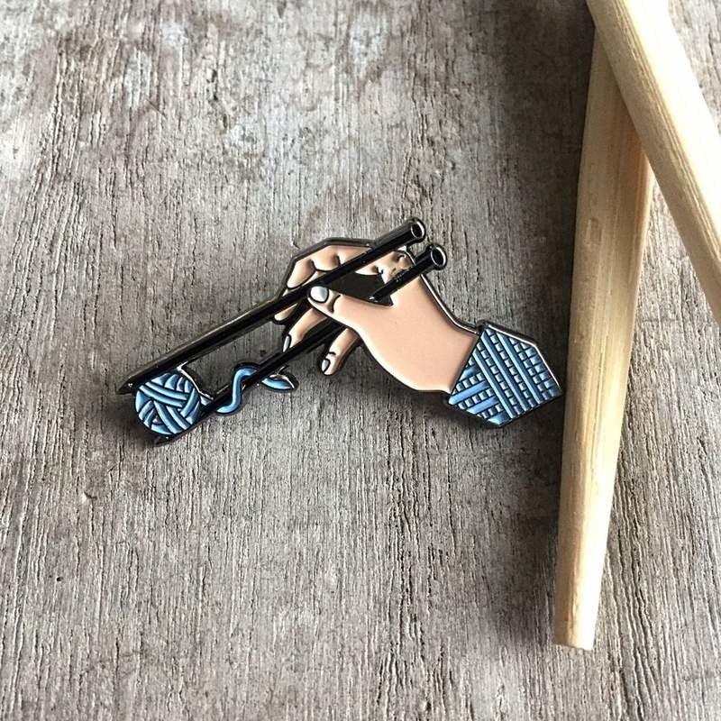 Knitting Noodles Enamel Pin